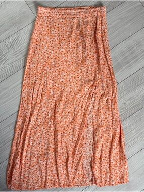 Floral midi skirt